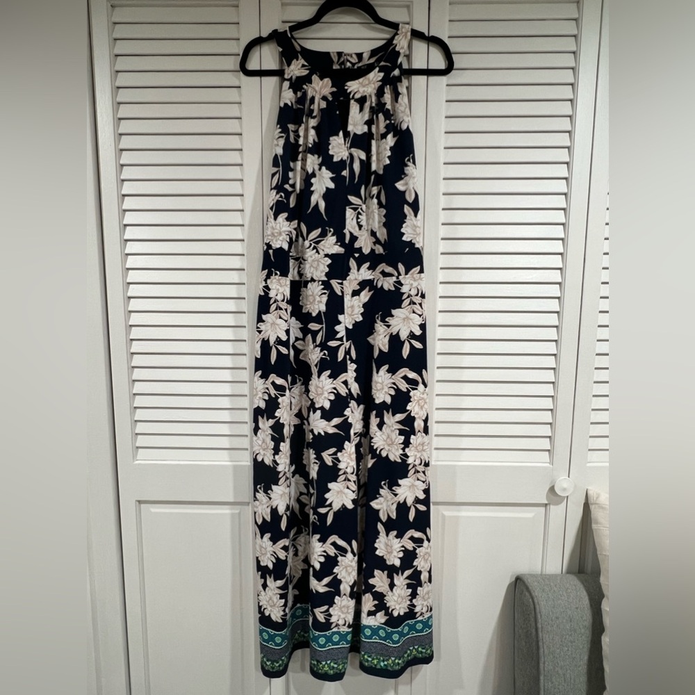 Navy Floral Romper